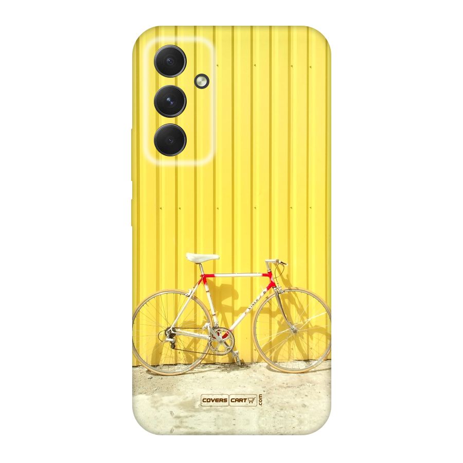 Yellow Cycle Classic Original Polycarbonate Back Case for Galaxy A54
