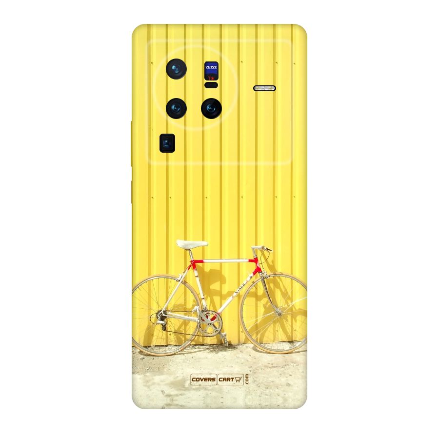 Yellow Cycle Classic Original Polycarbonate Back Case for Vivo X80