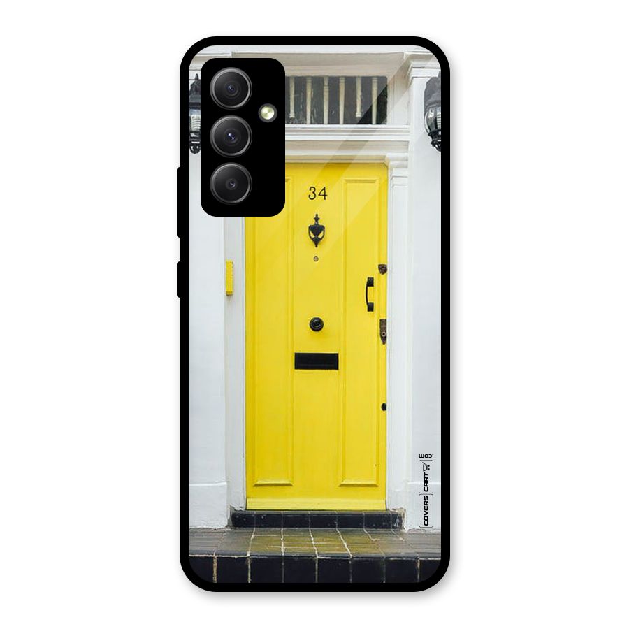 Yellow Door Glass Back Case for Galaxy A34