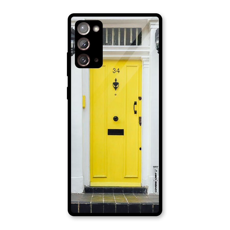 Yellow Door Glass Back Case for Galaxy Note 20