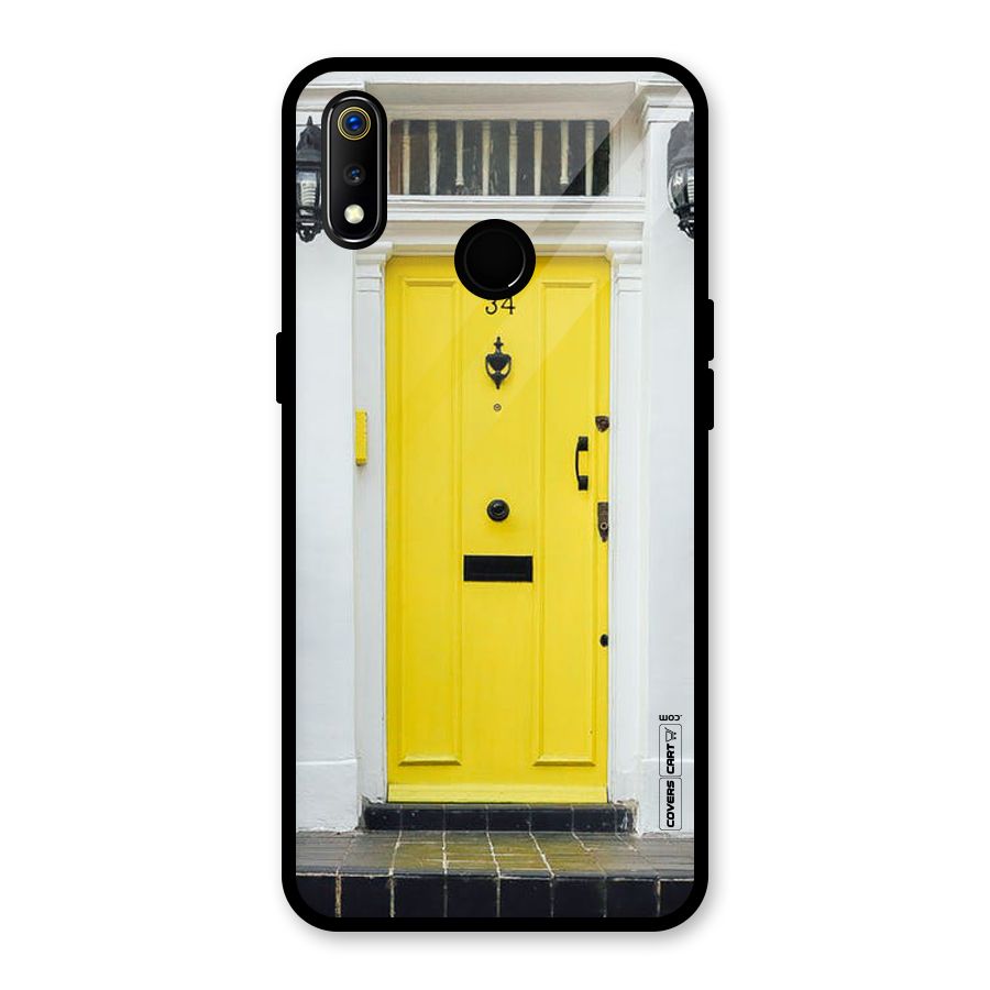 Yellow Door Glass Back Case for Realme 3