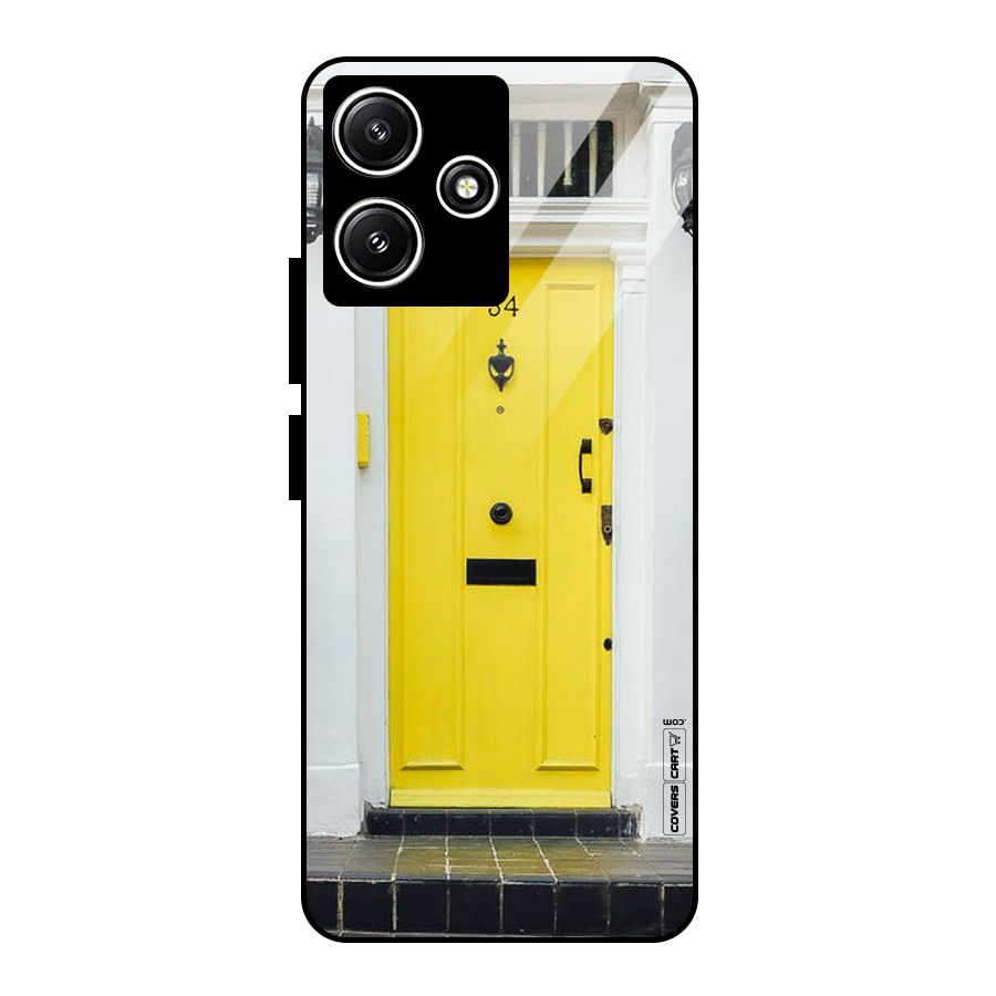 Yellow Door Glass Back Case for Redmi 12 5G