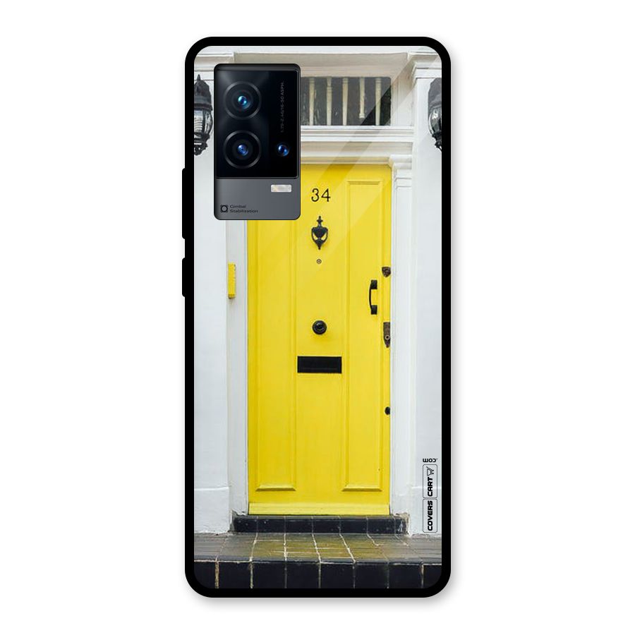 Yellow Door Glass Back Case for iQOO 9 5G