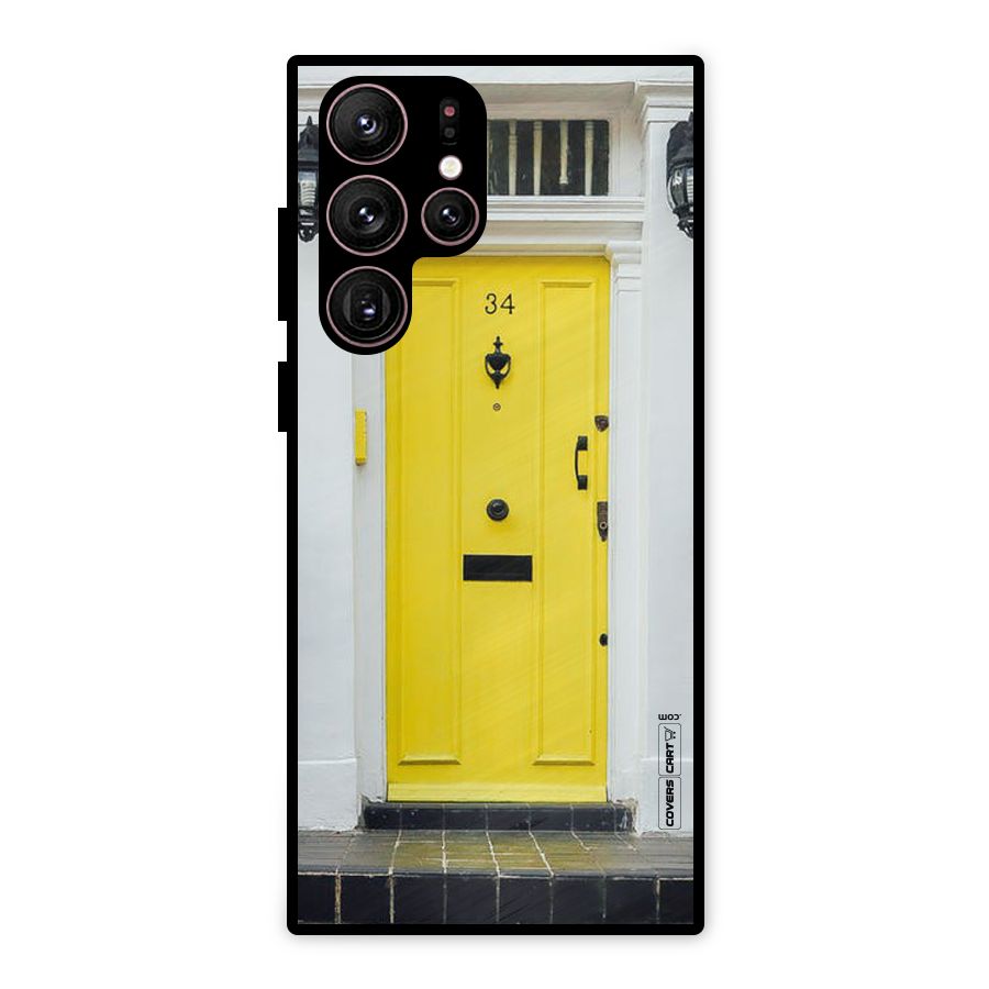 Yellow Door Metal Back Case for Galaxy S22 Ultra 5G