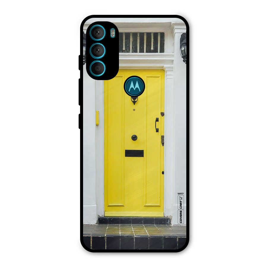 Yellow Door Metal Back Case for Moto G71 5G