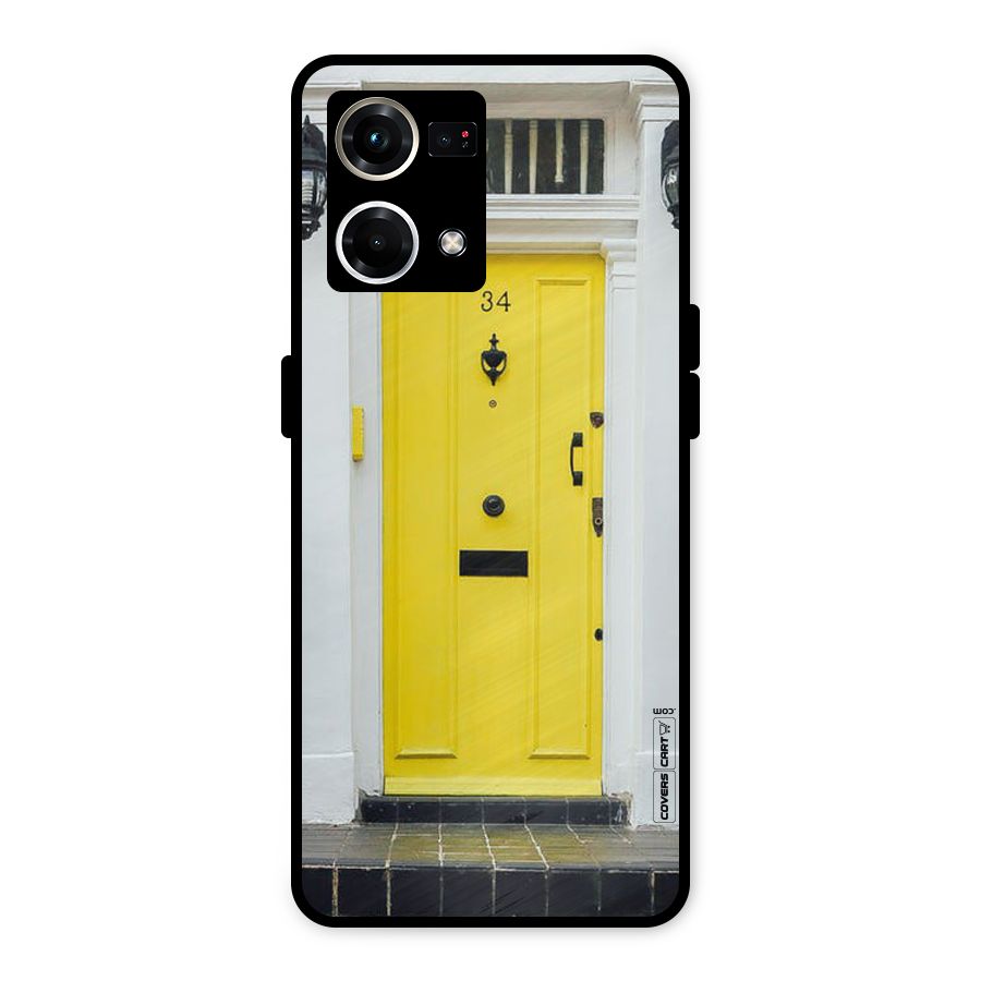 Yellow Door Metal Back Case for Oppo F21 Pro 4G