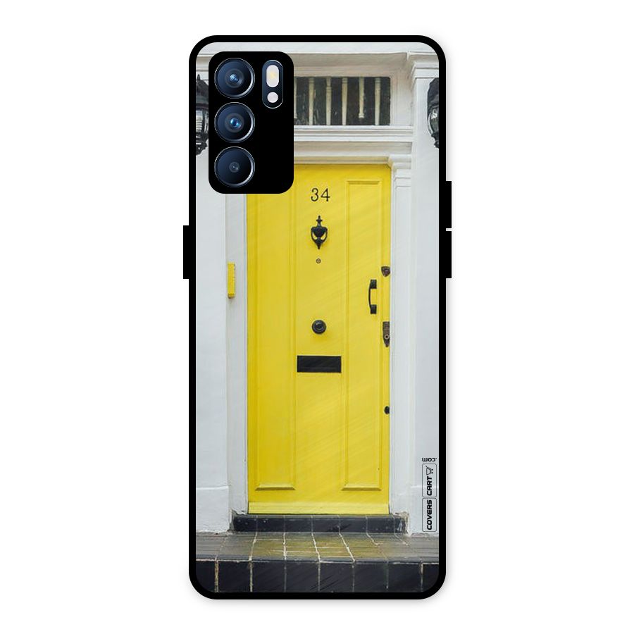 Yellow Door Metal Back Case for Oppo Reno6 5G