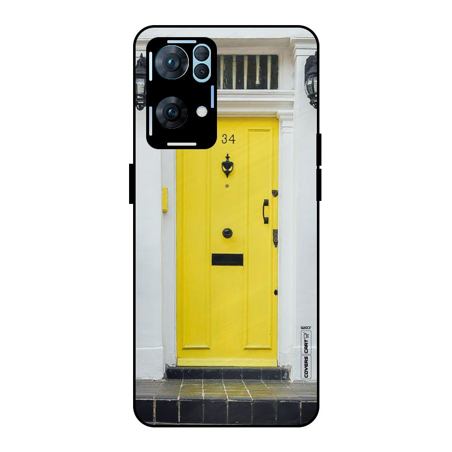 Yellow Door Metal Back Case for Oppo Reno7 Pro 5G