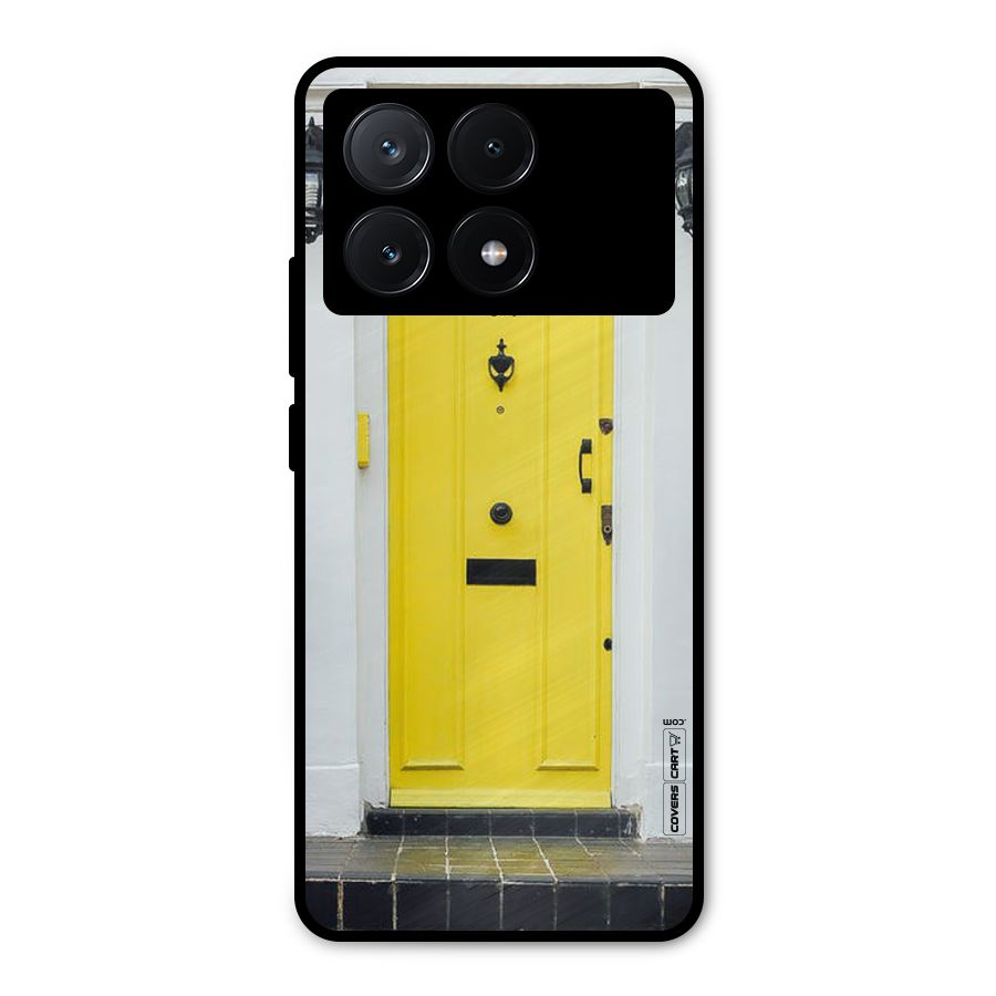 Yellow Door Metal Back Case for Poco X6 Pro