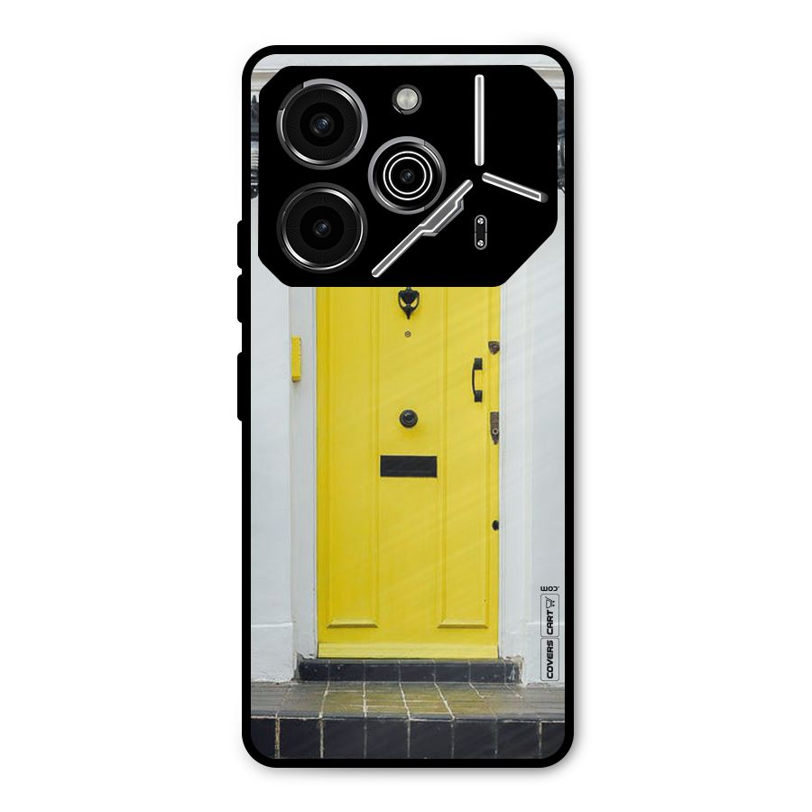 Yellow Door Metal Back Case for Tecno Pova 6 Pro