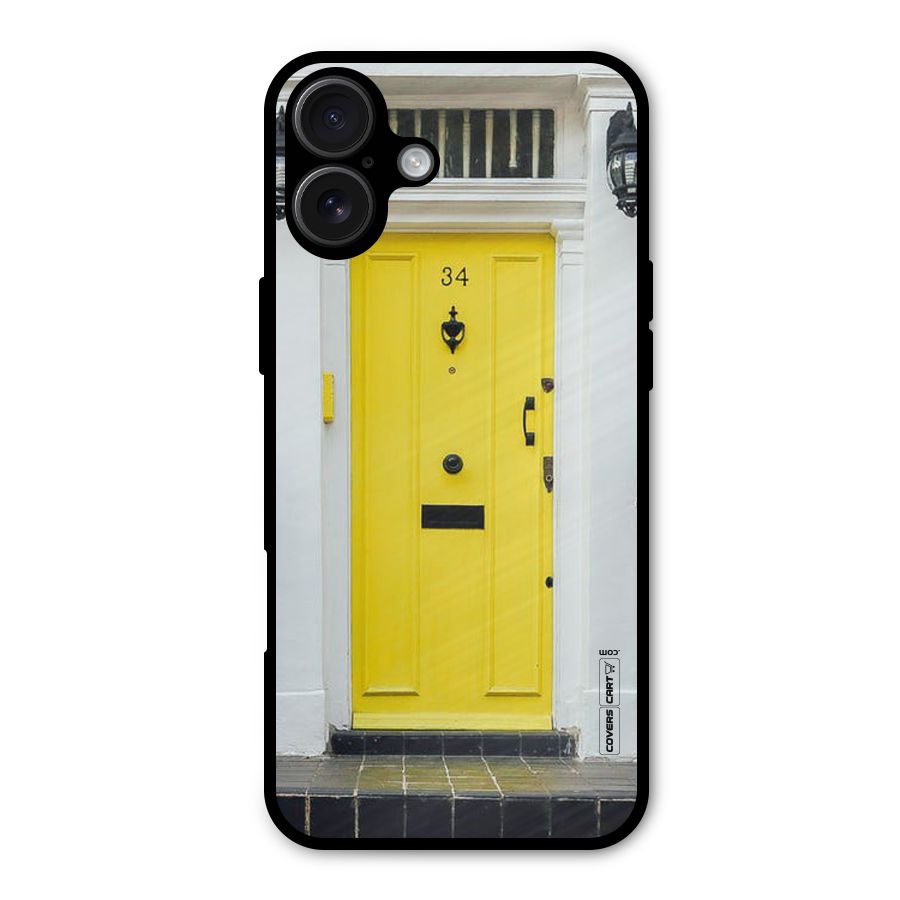 Yellow Door Metal Back Case for iPhone 16 Plus