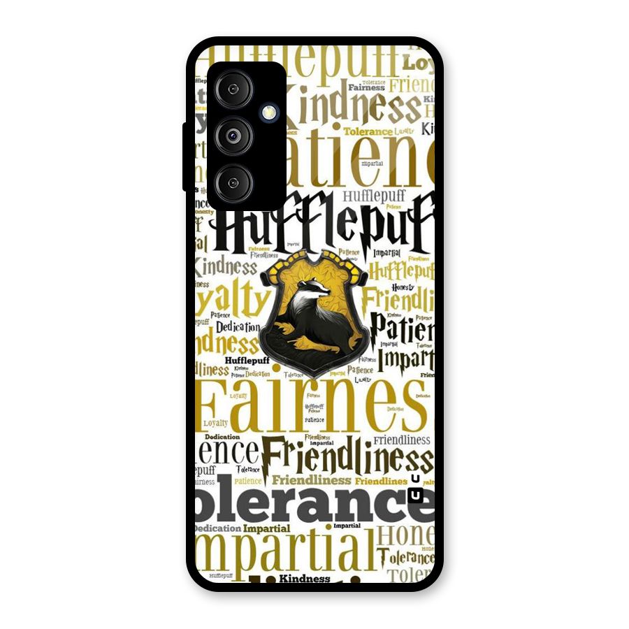 Yellow Fairness Glass Back Case for Galaxy M14 5G