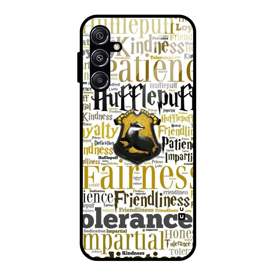 Yellow Fairness Glass Back Case for Galaxy M34 5G