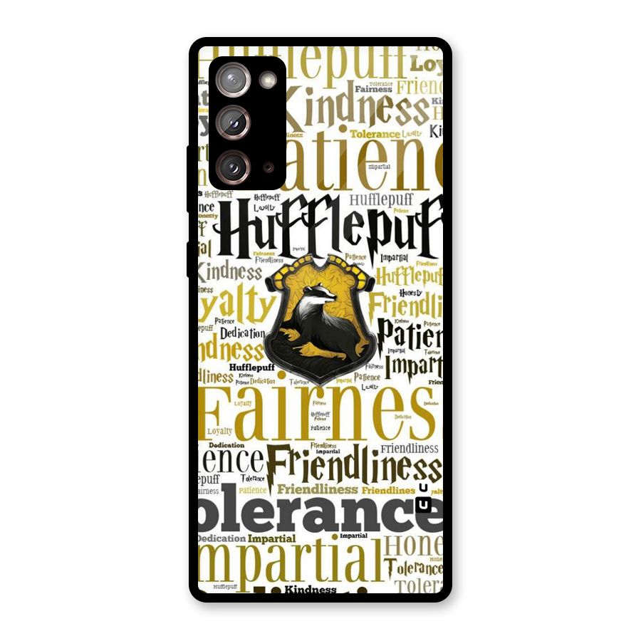 Yellow Fairness Glass Back Case for Galaxy Note 20
