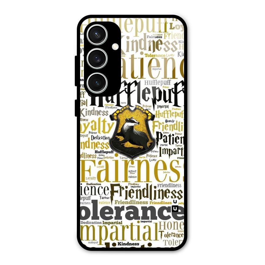 Yellow Fairness Glass Back Case for Galaxy S23 FE
