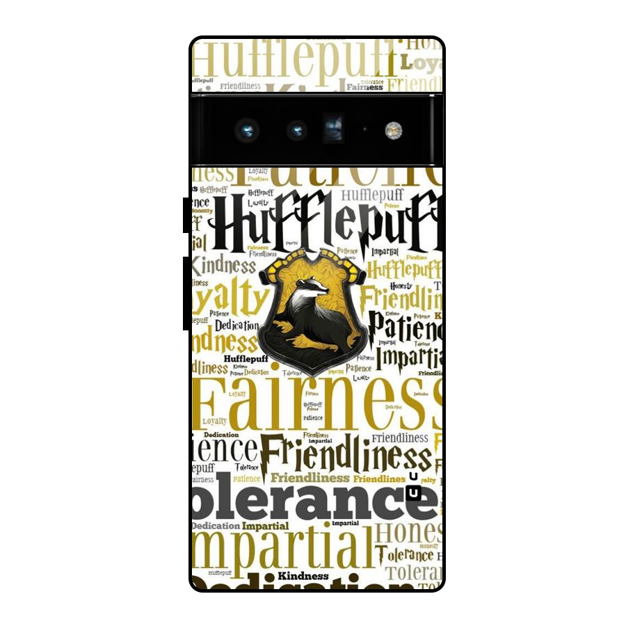 Yellow Fairness Glass Back Case for Google Pixel 6 Pro