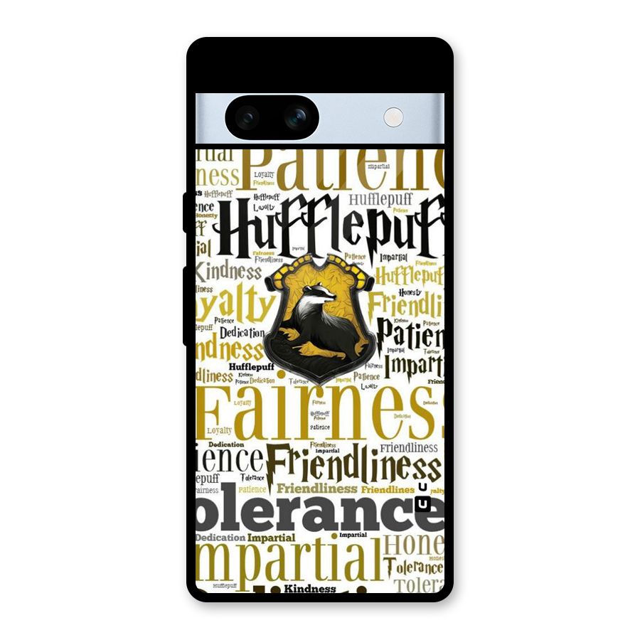 Yellow Fairness Glass Back Case for Google Pixel 7a