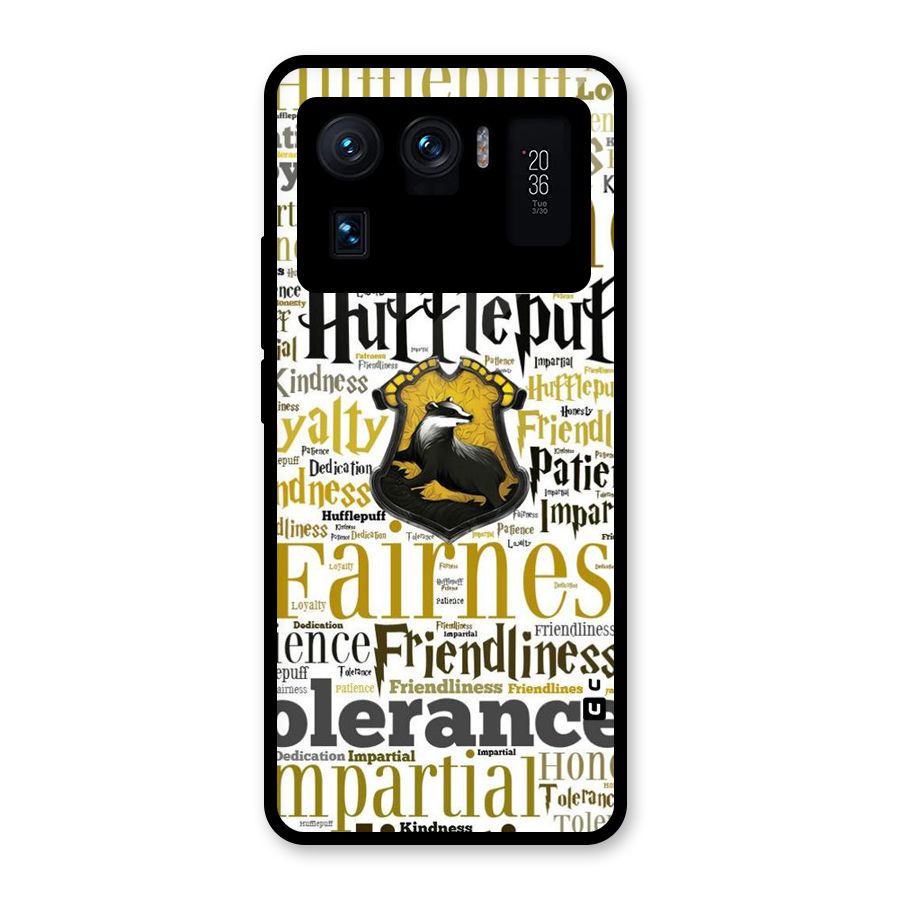 Yellow Fairness Glass Back Case for Mi 11 Ultra