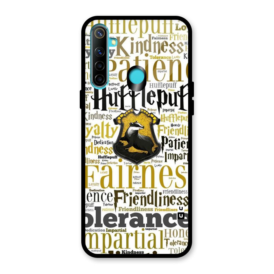 Yellow Fairness Glass Back Case for Realme Narzo 10