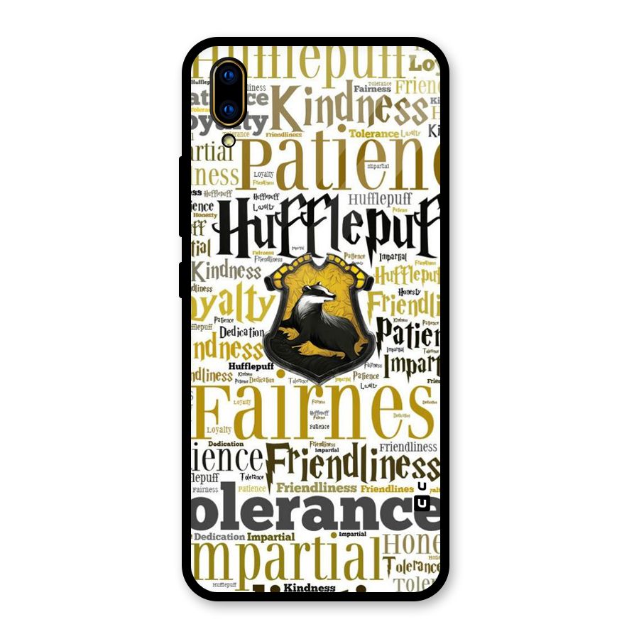 Yellow Fairness Glass Back Case for Vivo V11 Pro