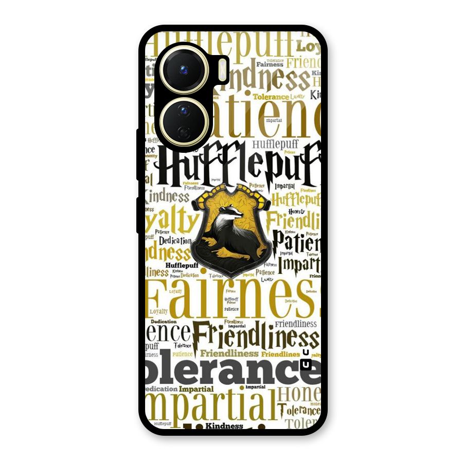 Yellow Fairness Glass Back Case for Vivo Y56