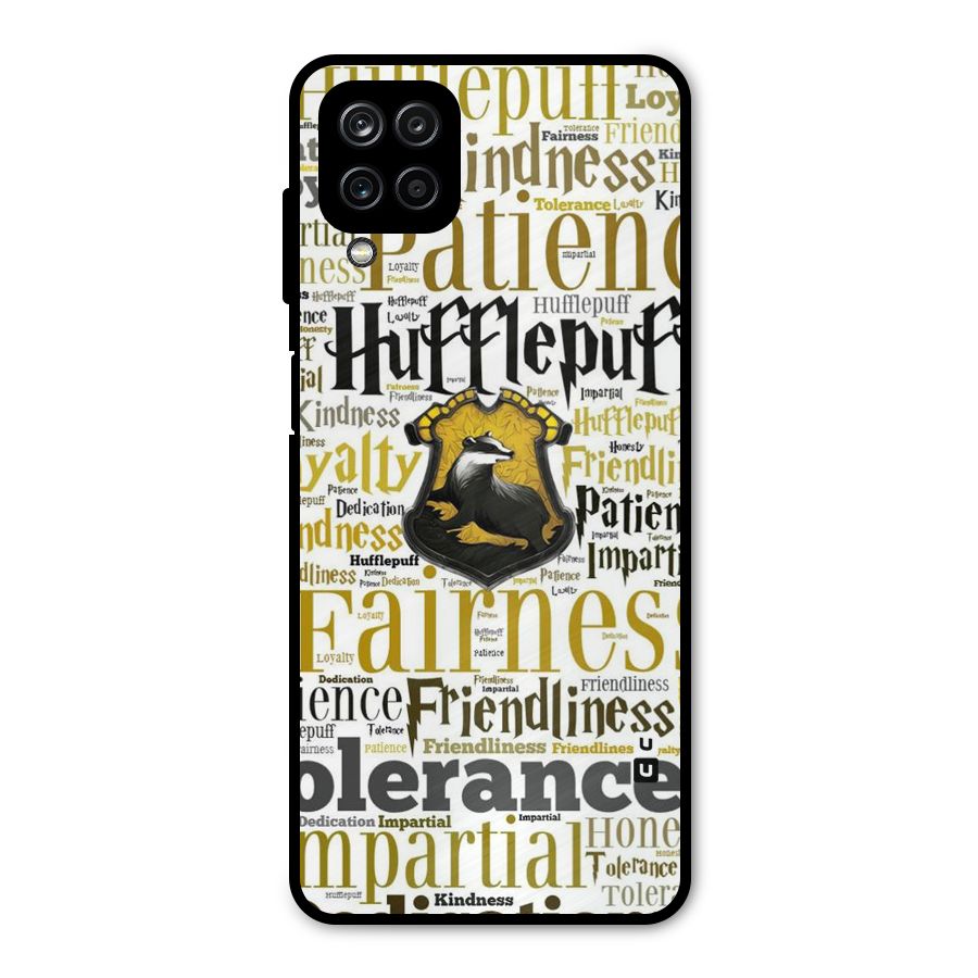 Yellow Fairness Metal Back Case for Galaxy A12