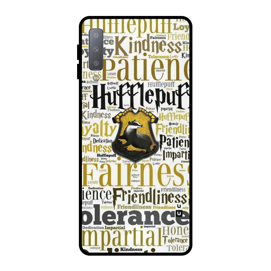 Yellow Fairness Metal Back Case for Galaxy A7 (2018)