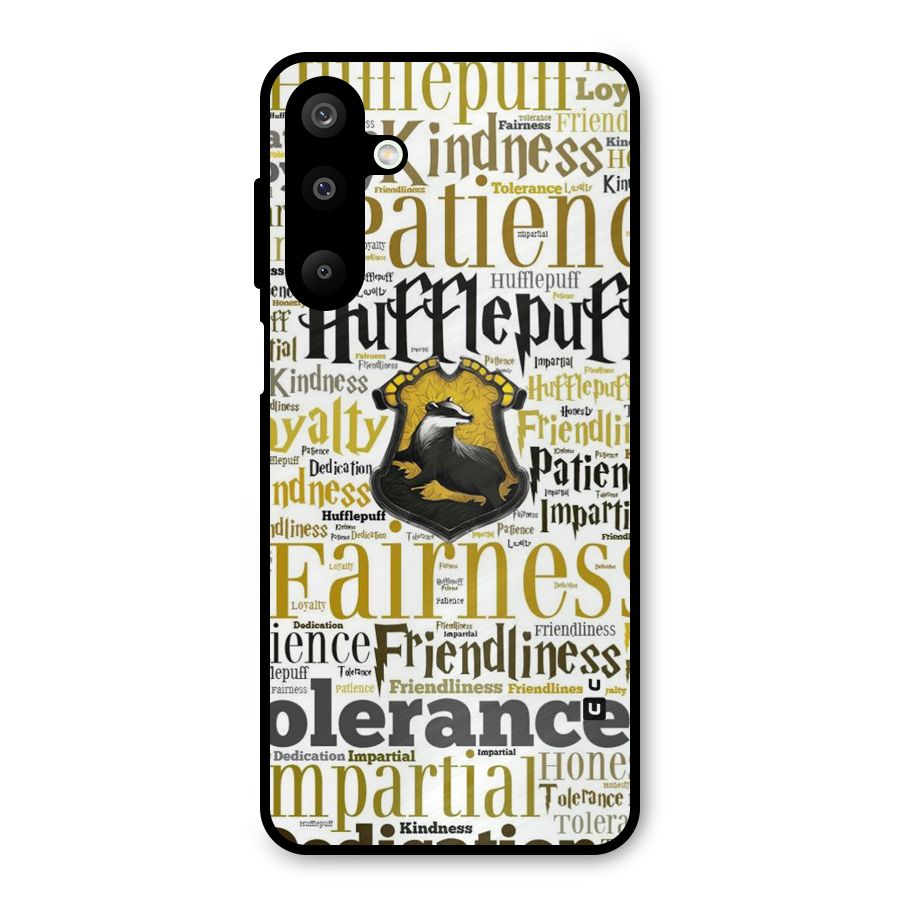 Yellow Fairness Metal Back Case for Galaxy M16