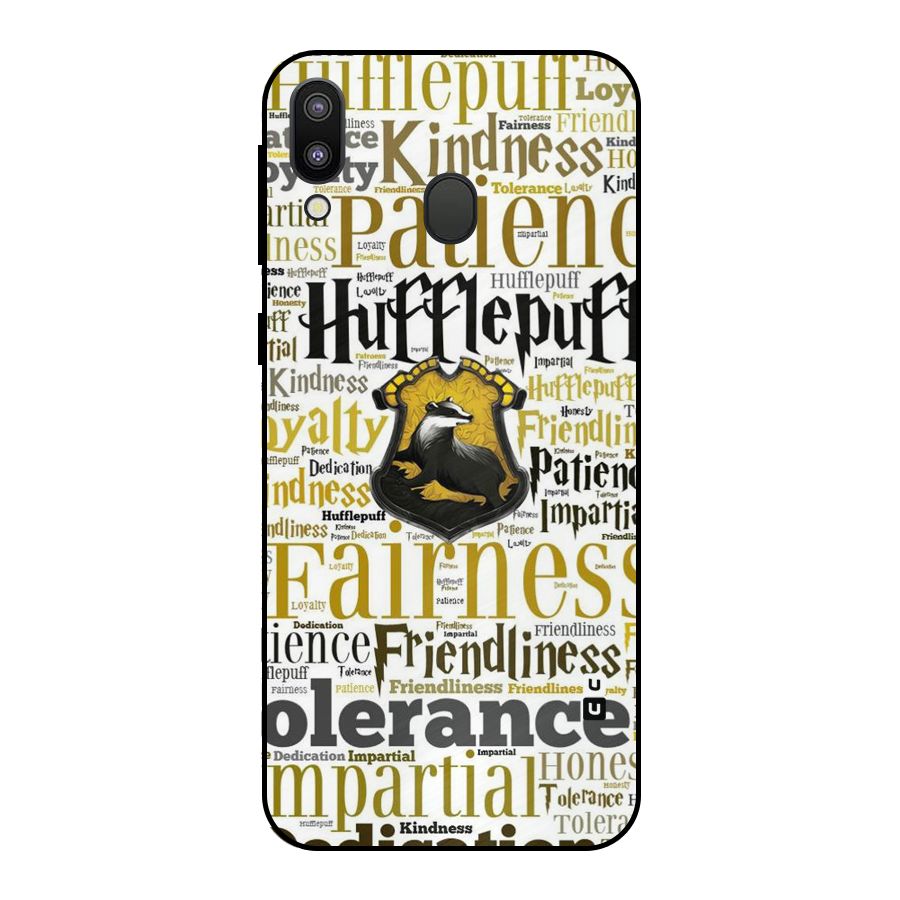 Yellow Fairness Metal Back Case for Galaxy M20