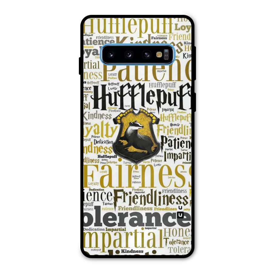 Yellow Fairness Metal Back Case for Galaxy S10
