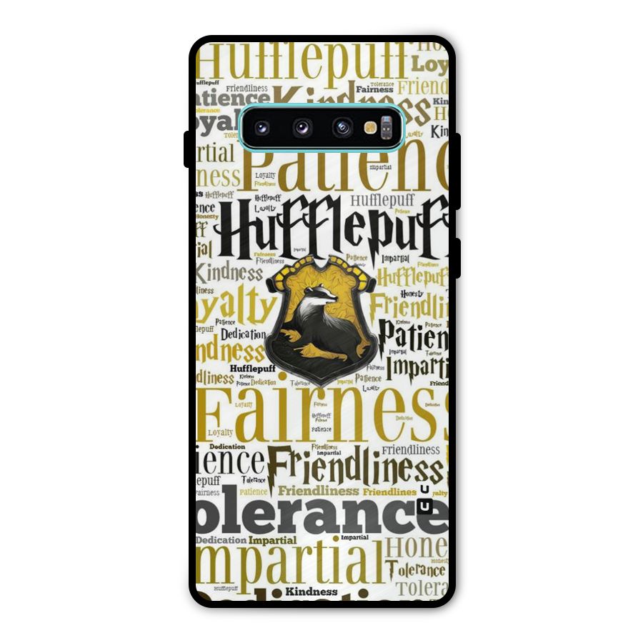 Yellow Fairness Metal Back Case for Galaxy S10 Plus