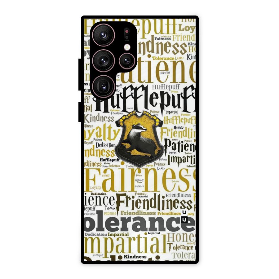 Yellow Fairness Metal Back Case for Galaxy S22 Ultra 5G
