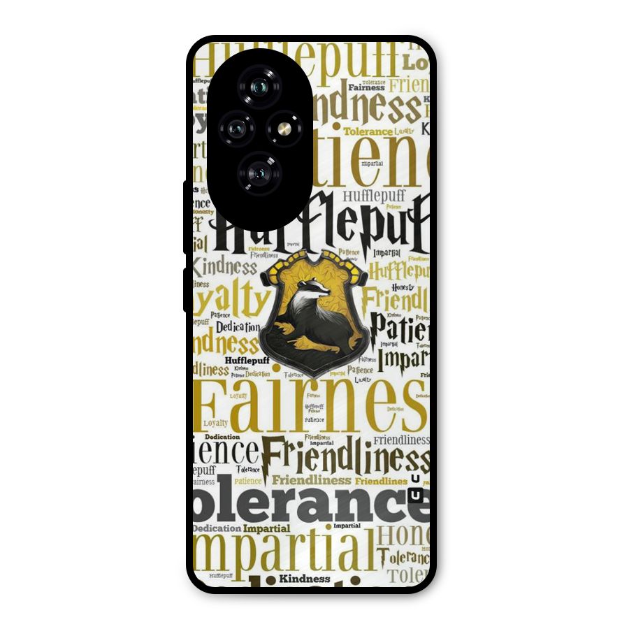 Yellow Fairness Metal Back Case for Honor 200