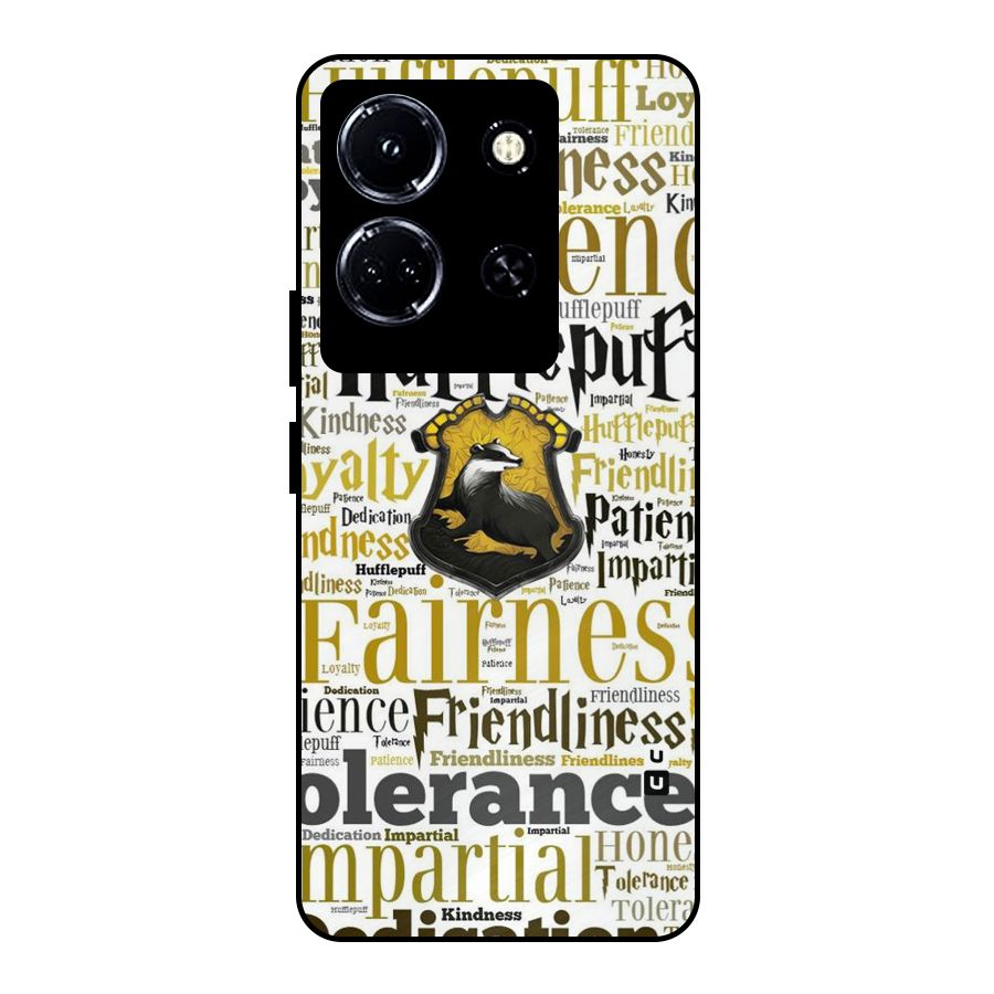 Yellow Fairness Metal Back Case for Infinix Note 30 5G