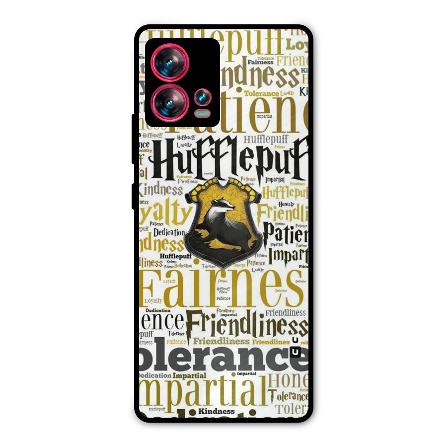 Yellow Fairness Metal Back Case for Motorola Edge 30 Fusion