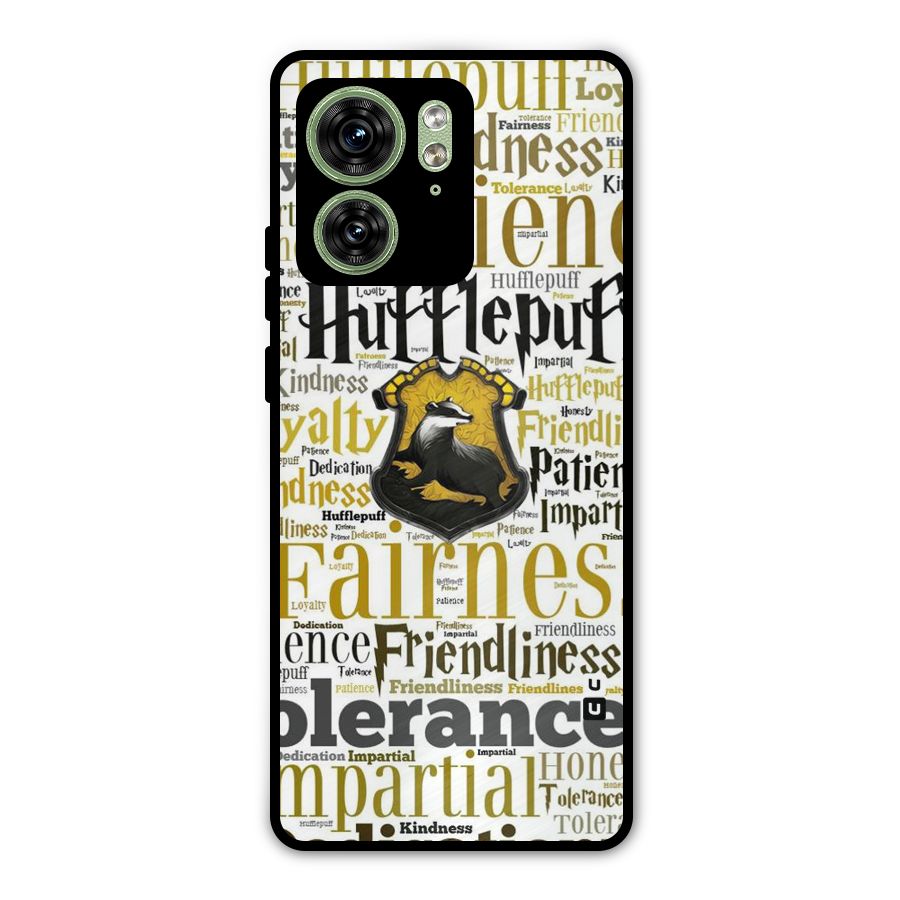 Yellow Fairness Metal Back Case for Motorola Edge 40 5G