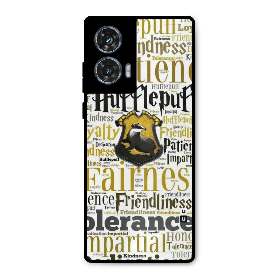 Yellow Fairness Metal Back Case for Motorola Edge 50 Fusion