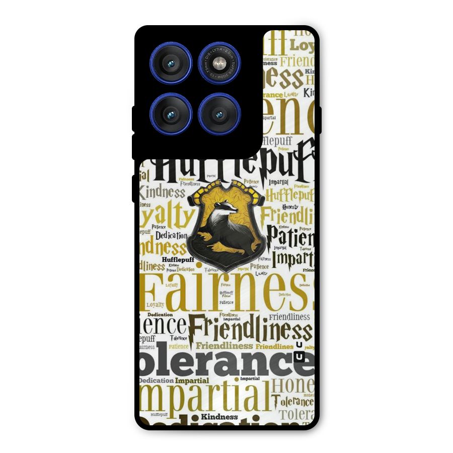 Yellow Fairness Metal Back Case for Motorola Edge 60 Pro