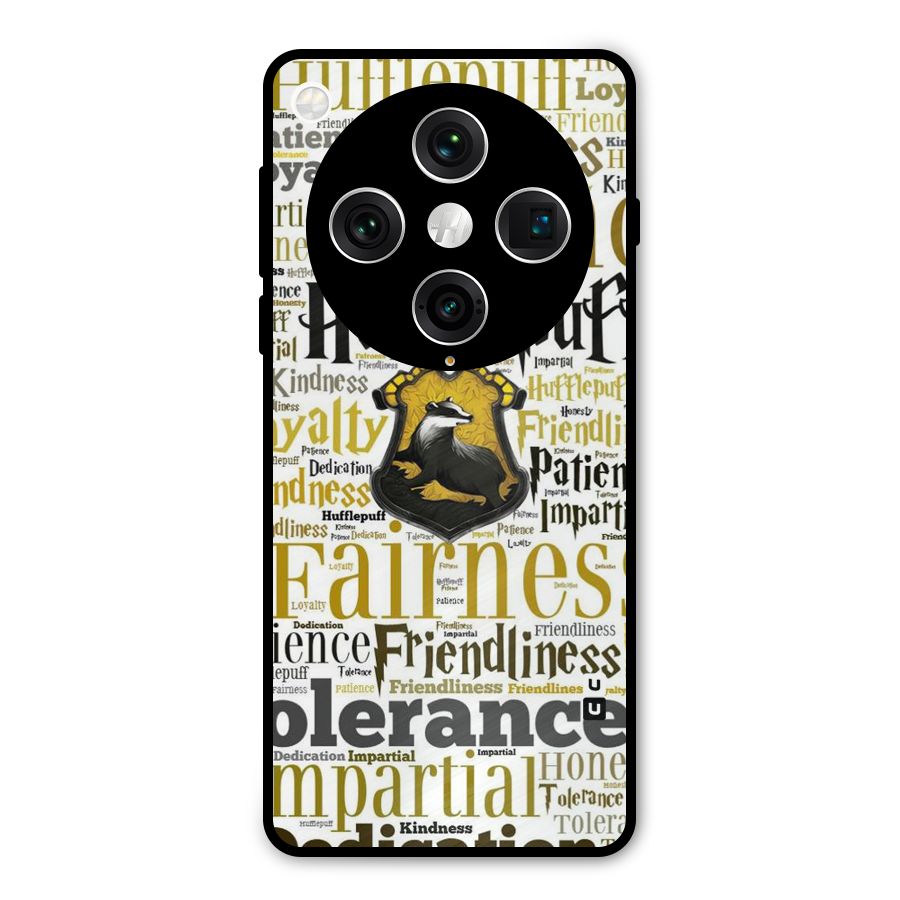 Yellow Fairness Metal Back Case for Oppo Find X8 Pro