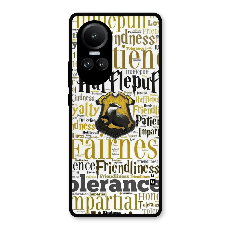 Yellow Fairness Metal Back Case for Oppo Reno10