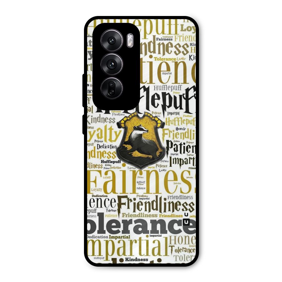 Yellow Fairness Metal Back Case for Oppo Reno12