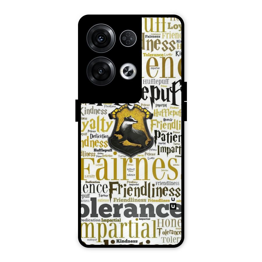 Yellow Fairness Metal Back Case for Oppo Reno8 Pro 5G