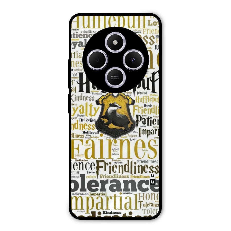 Yellow Fairness Metal Back Case for Poco C75 5G