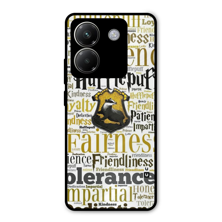 Yellow Fairness Metal Back Case for Poco M7 Pro 5G