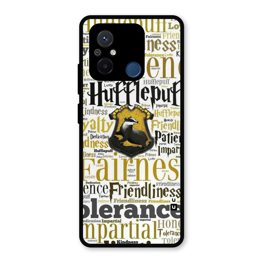 Yellow Fairness Metal Back Case for Redmi 12C