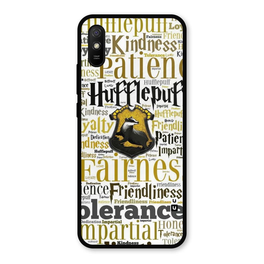 Yellow Fairness Metal Back Case for Redmi 9i