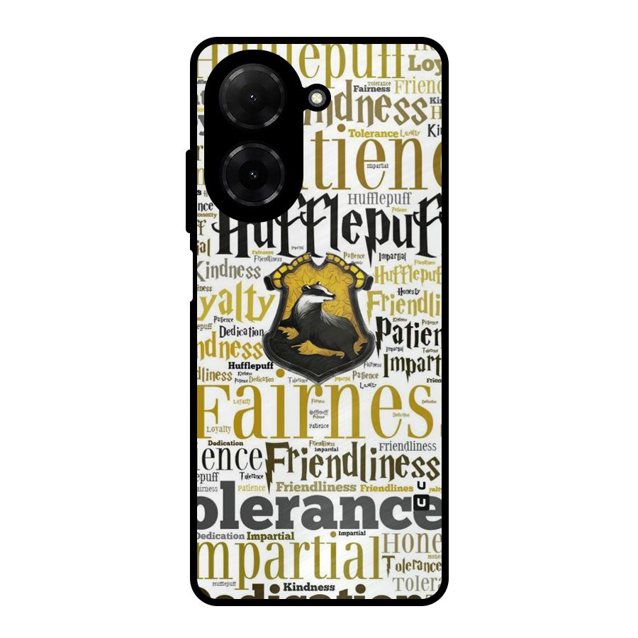 Yellow Fairness Metal Back Case for Redmi A5 4G