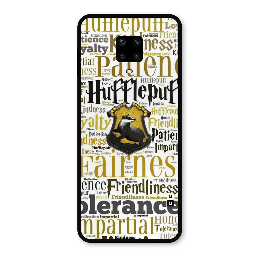 Yellow Fairness Metal Back Case for Redmi Note 9 Pro