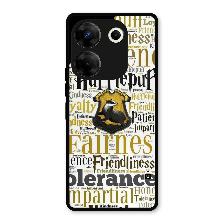 Yellow Fairness Metal Back Case for Tecno Camon 20