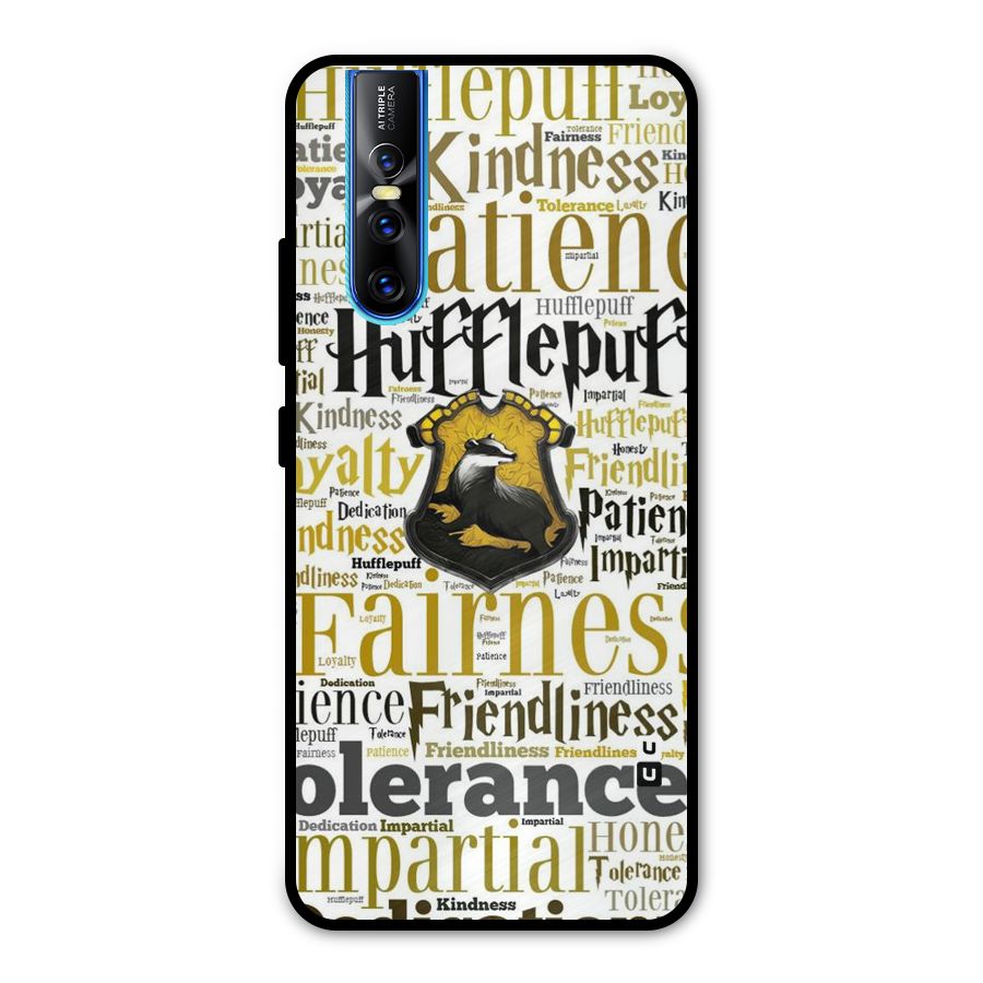 Yellow Fairness Metal Back Case for Vivo V15 Pro